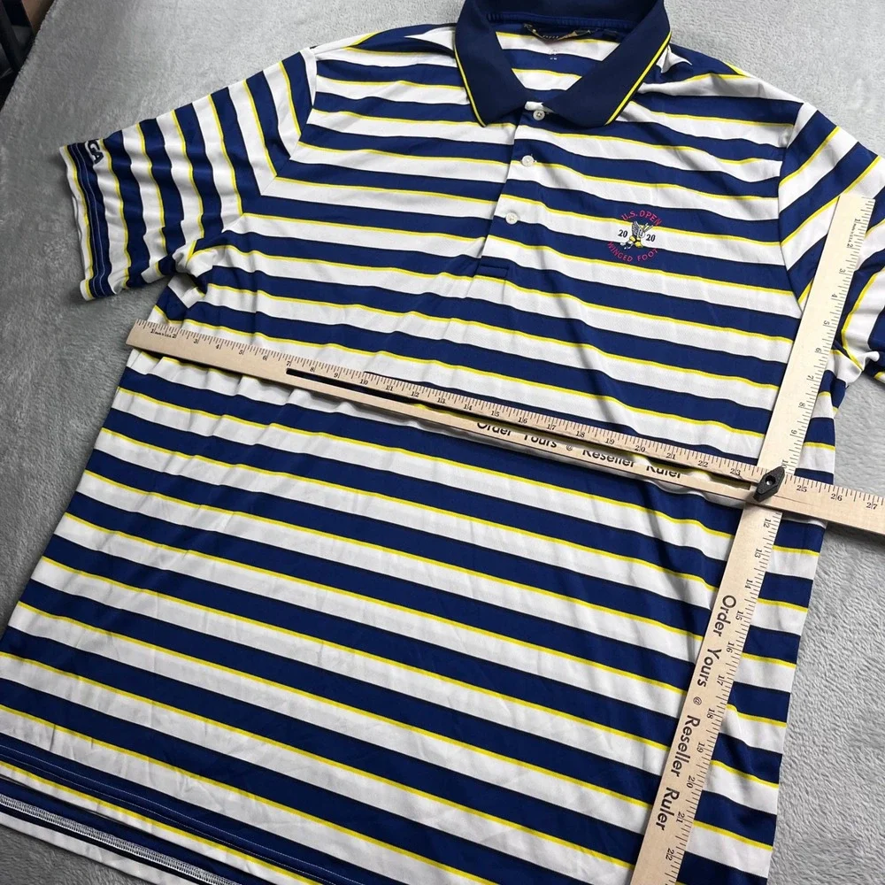 Polo Ralph Lauren 2020 US Open Winged Foot Golf Polo Shirt Mens XXXL Blue Stripe